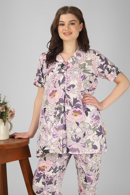 Ethereal Bloom Nightsuit Set
