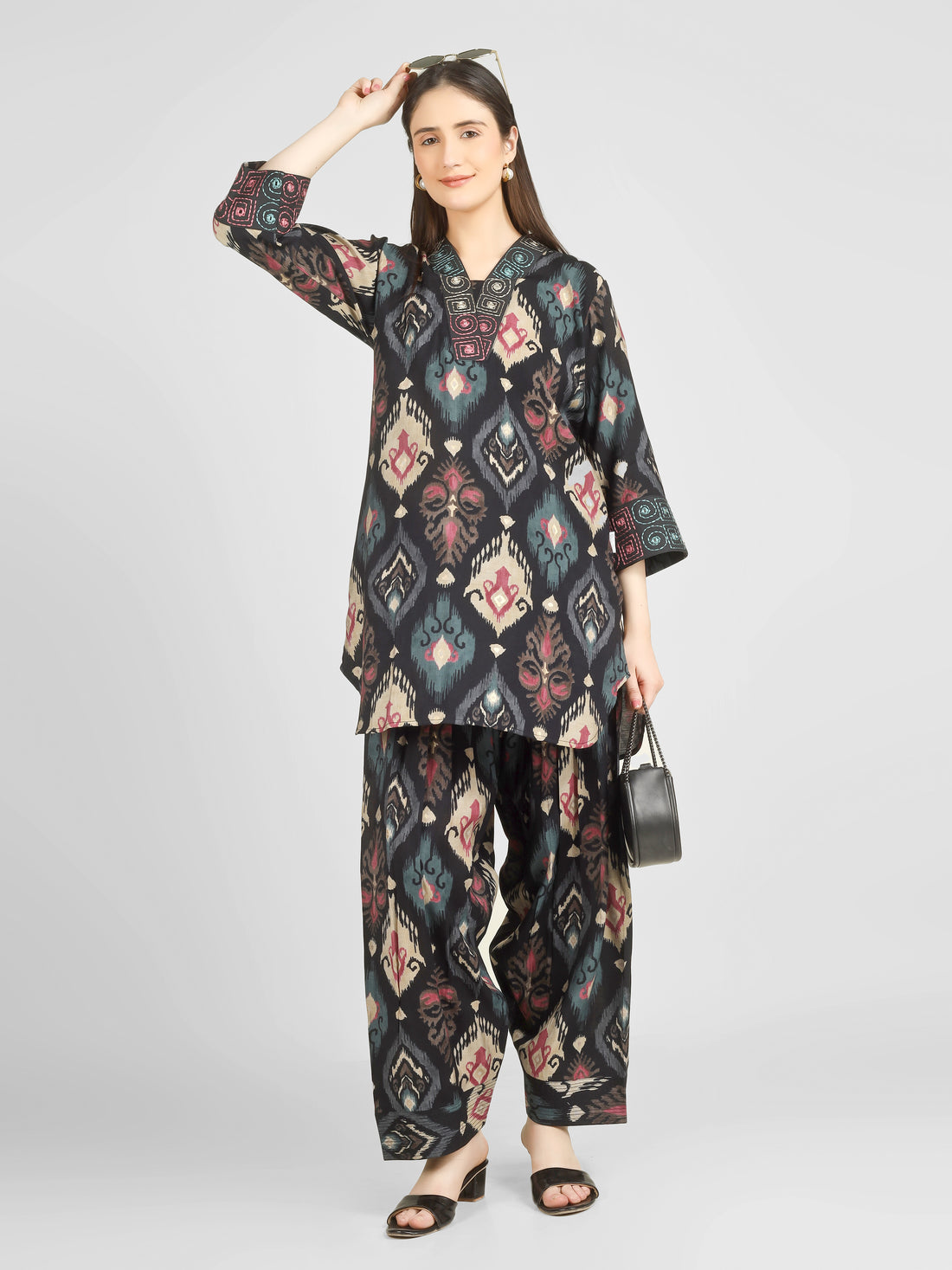 Noor Ikat Farshi Co-ord Set