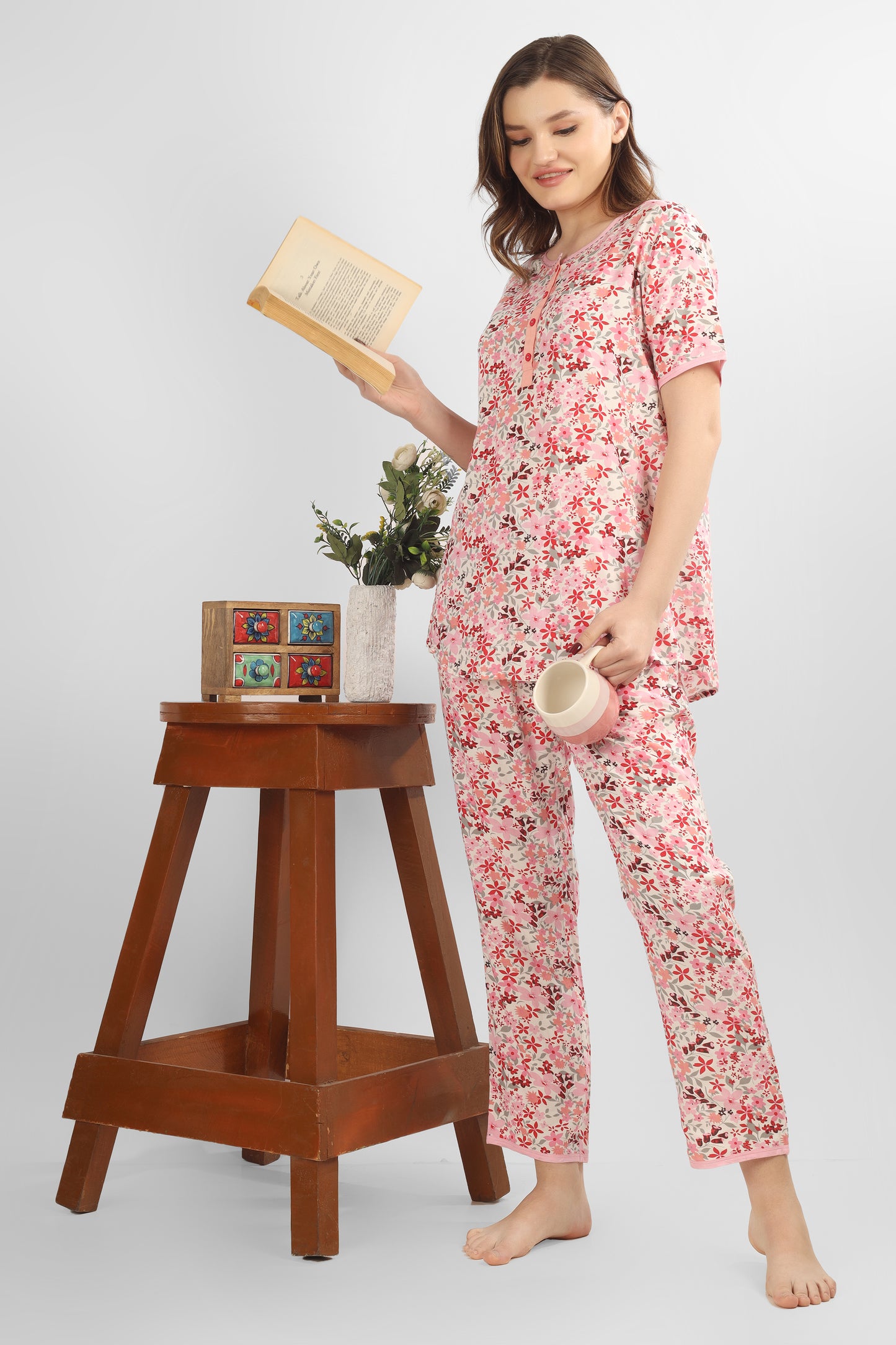 Cherry Blossom Nightsuit Set