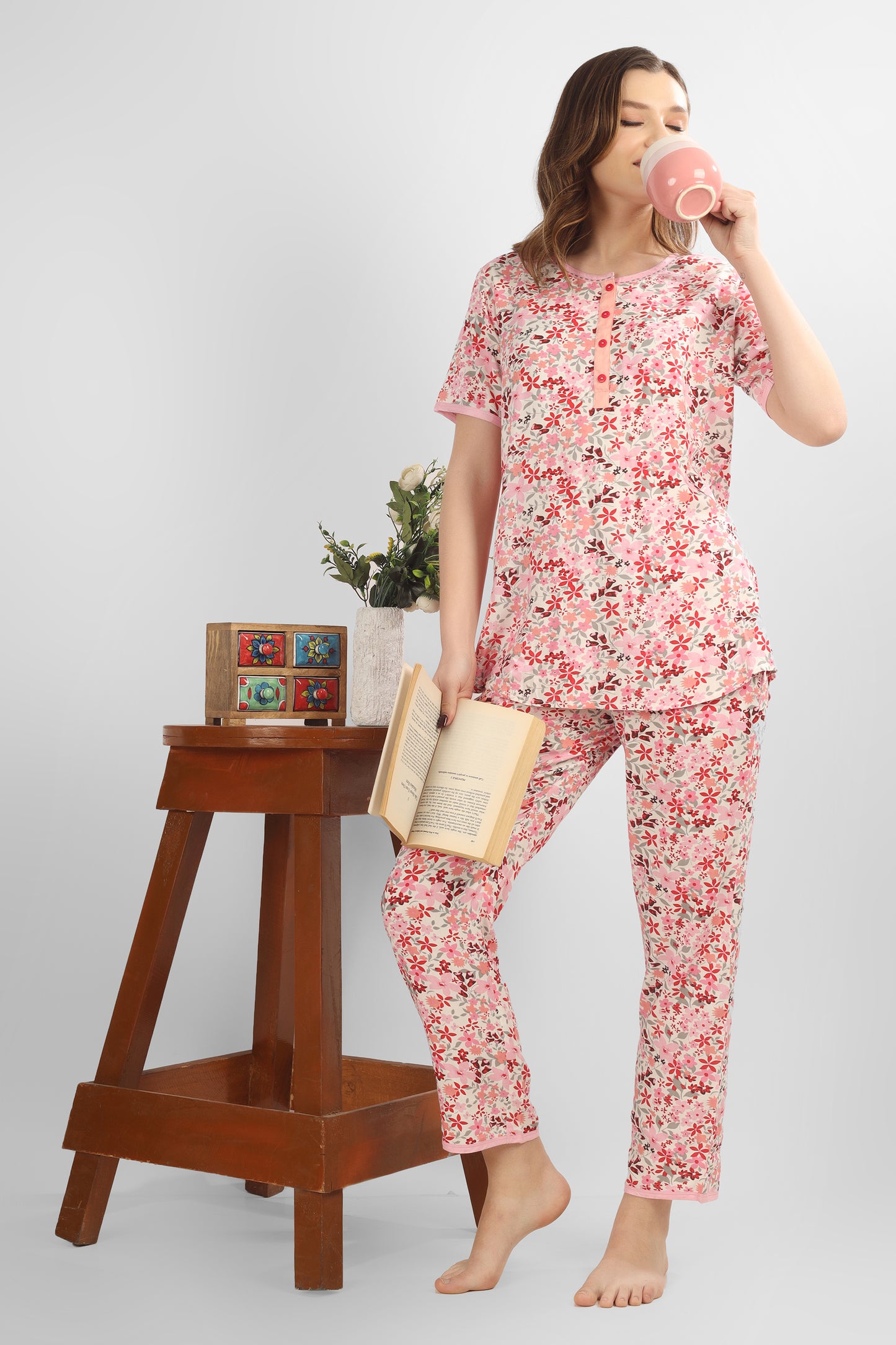 Cherry Blossom Nightsuit Set