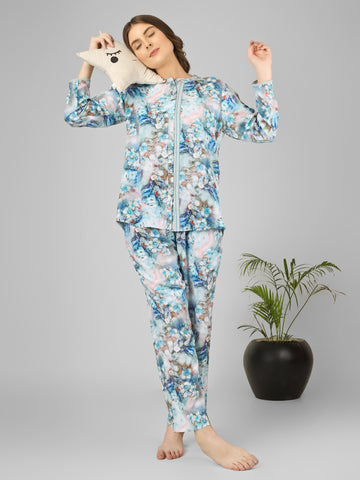 Shades of Sapphire Nightsuit Set