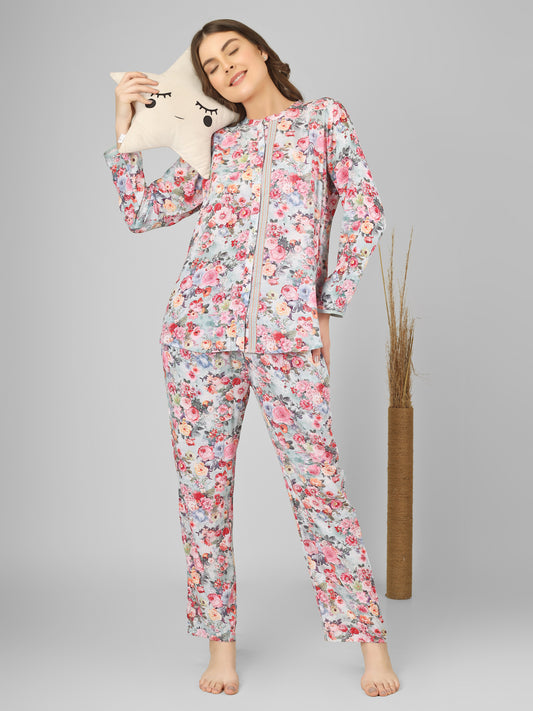 Gray Garden Nightsuit Set
