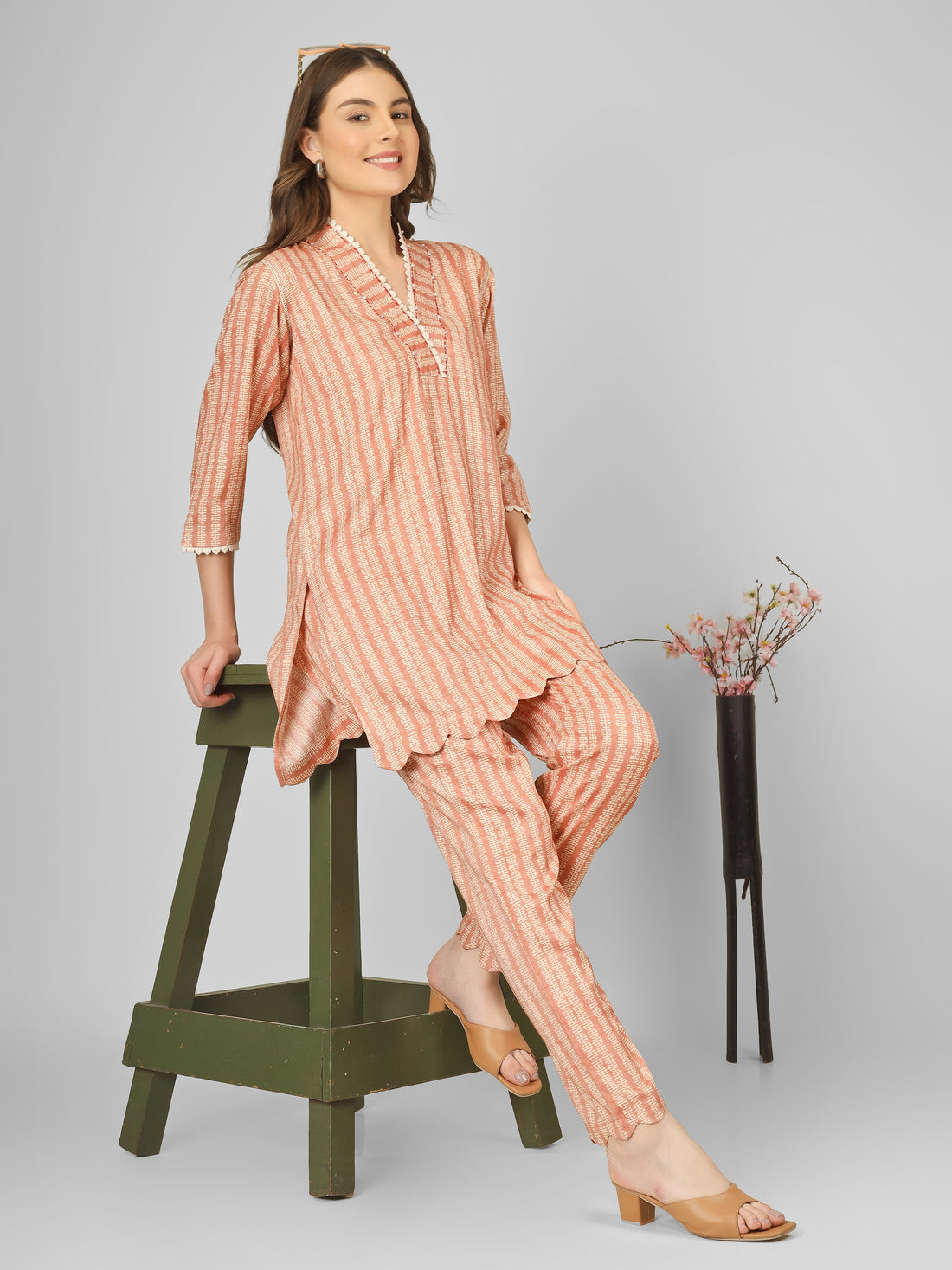 Sunset Scallop Rayon Coord Set