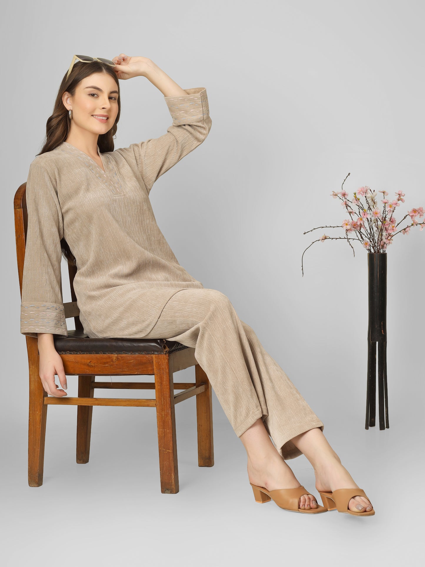 Honey Dew Woollen Coord Set