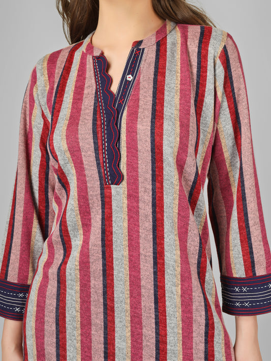 Winter Bloom Pashmina Coord Set