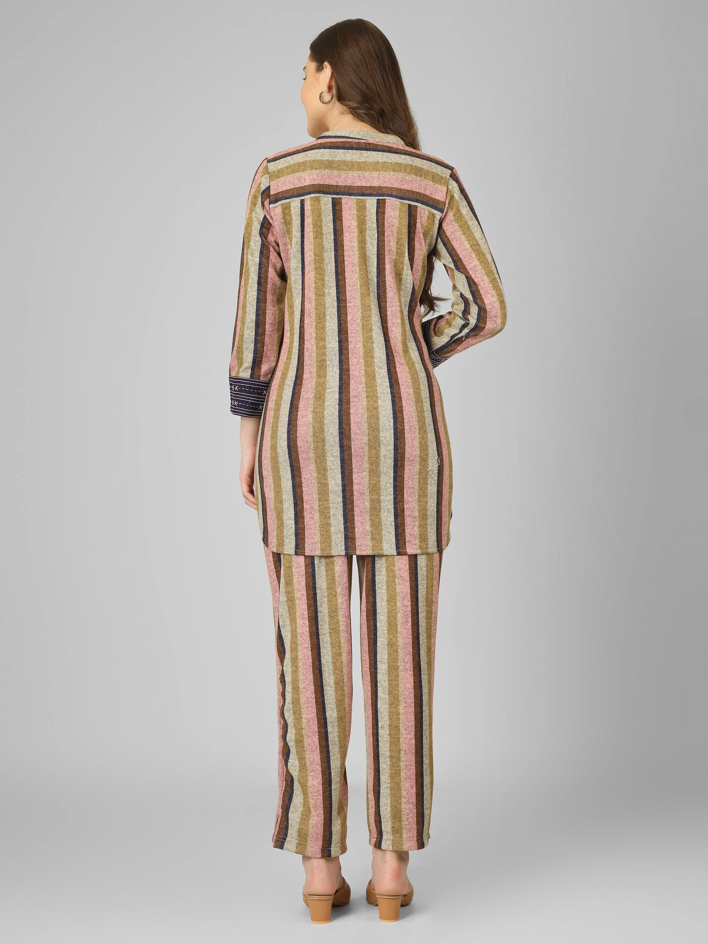 Autumn Stripes Pashmina Coord Set