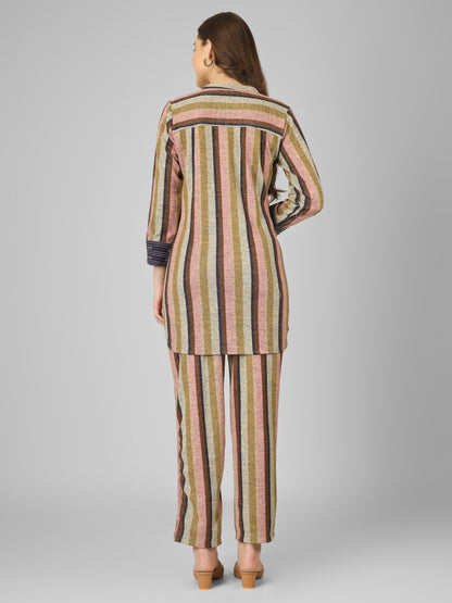 Autumn Stripes Pashmina Coord Set