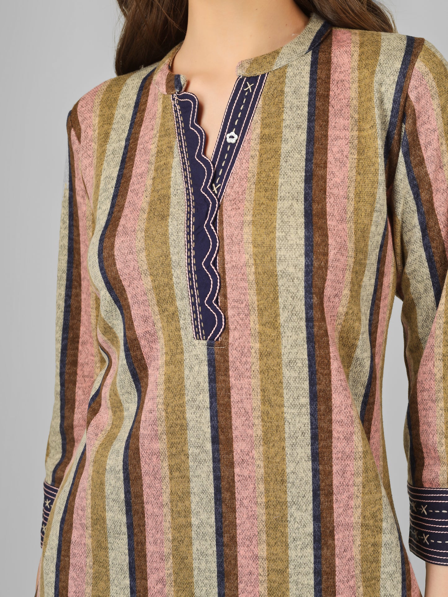 Autumn Stripes Pashmina Coord Set