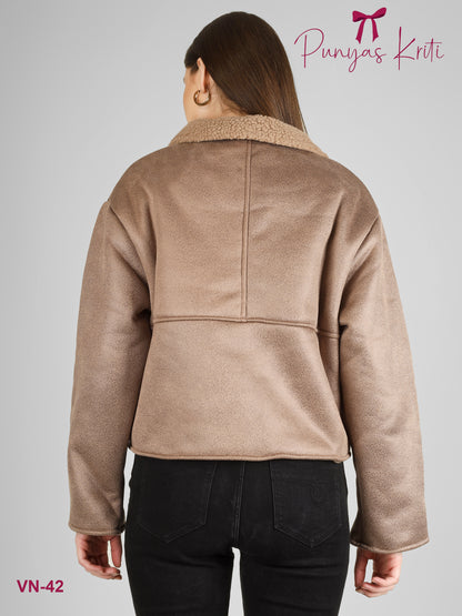 Turkish Plush Cocoa Short Jacket