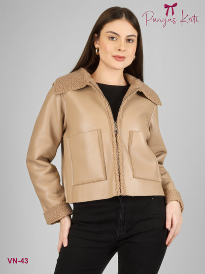 Turkish Luxe Beige Short Jacket