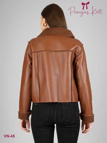 Turkish Brown Cozy Chic Short Jacket