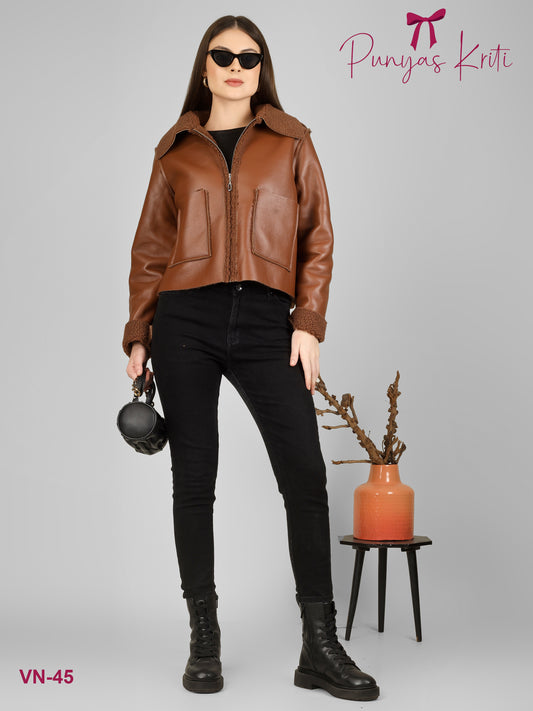 Turkish Brown Cozy Chic Short Jacket