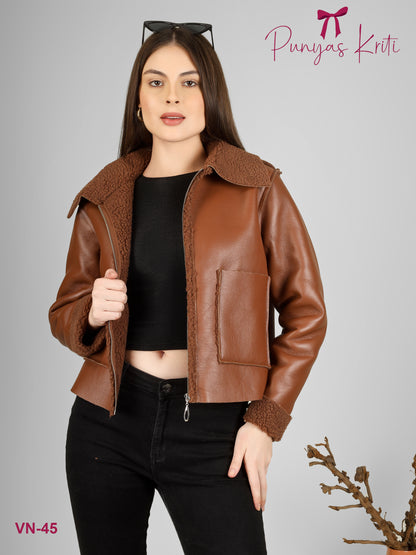 Turkish Brown Cozy Chic Short Jacket