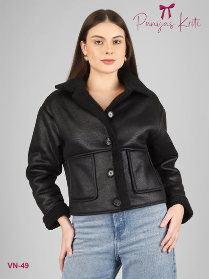 Turkish Midnight Plush Short Jacket