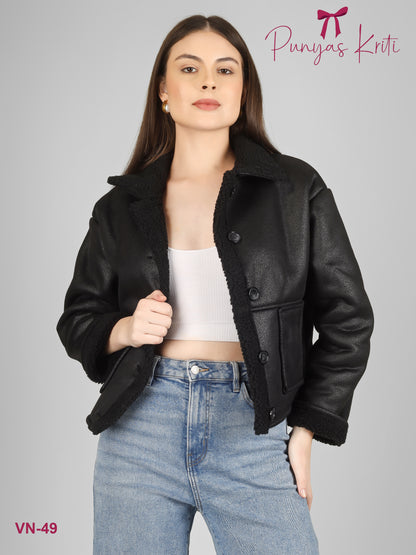 Turkish Midnight Plush Short Jacket