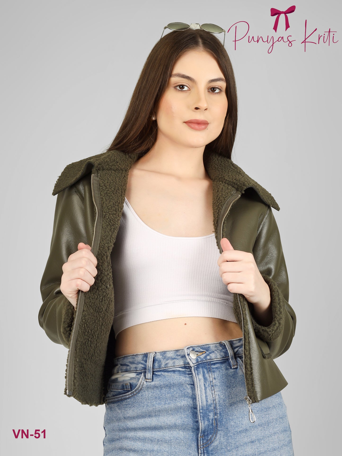 Turkish Olive Luxe Fleece-Lined Short Jacket