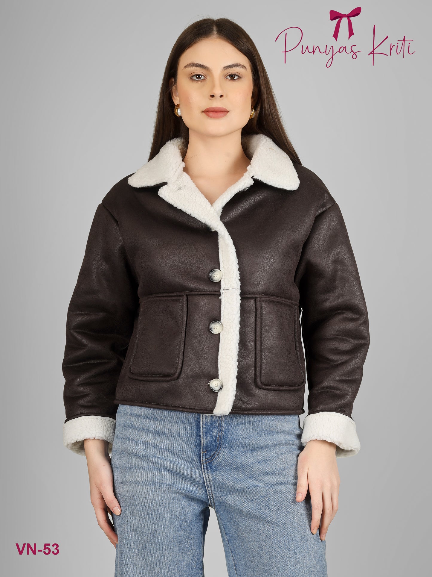 Turkish Glossy Black Cozy Short Jacket