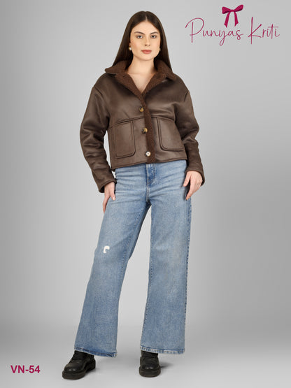 Turkish Luxe Teddy-Lined Short Jacket