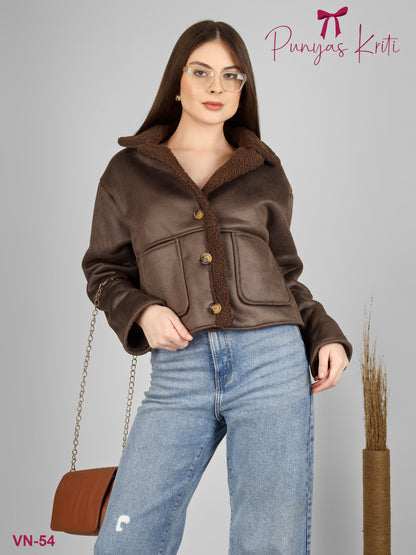 Turkish Luxe Teddy-Lined Short Jacket