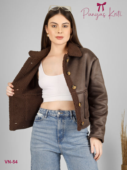 Turkish Luxe Teddy-Lined Short Jacket