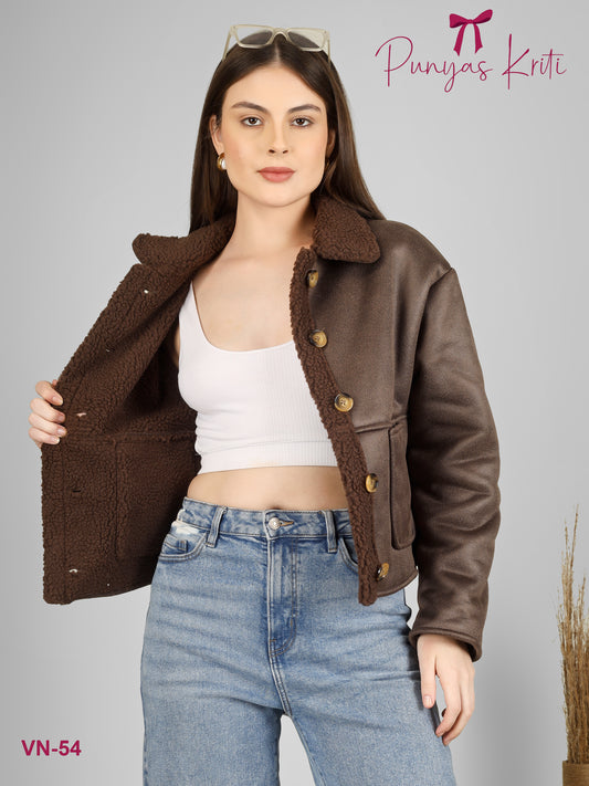 Turkish Luxe Teddy-Lined Short Jacket