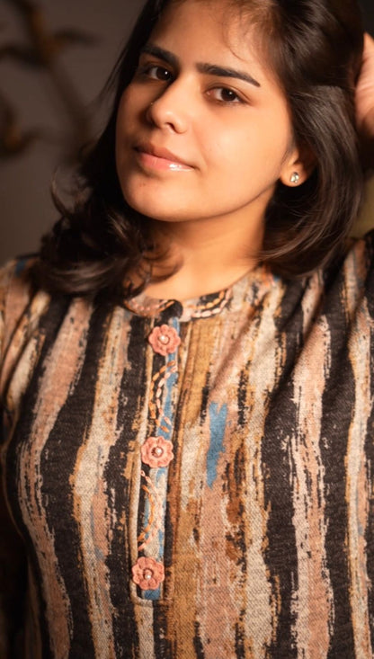 Painted Petals Pashmina Coord Set