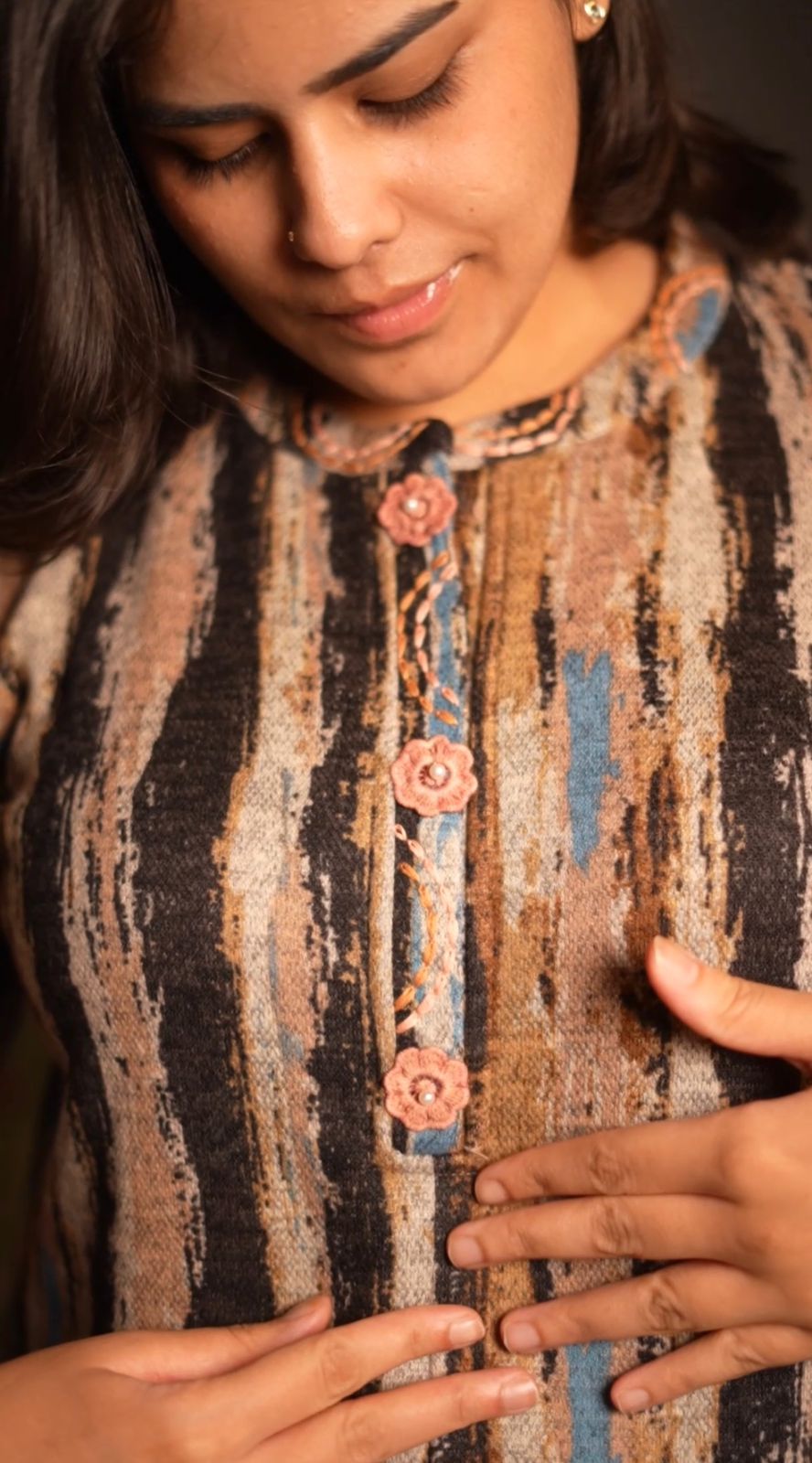 Painted Petals Pashmina Coord Set