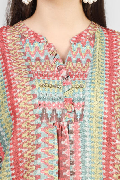 Rainbow Weave Pashmina Coord Set