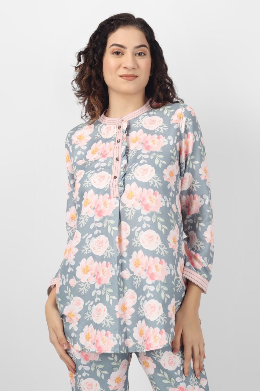 Blush Rose Garden Pashmina Co-ord Set