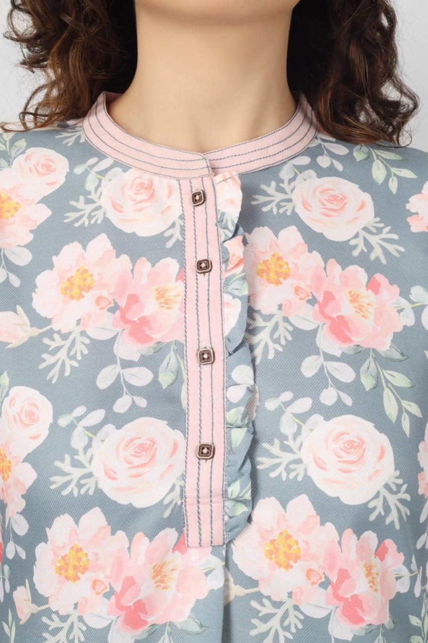 Blush Rose Garden Pashmina Co-ord Set