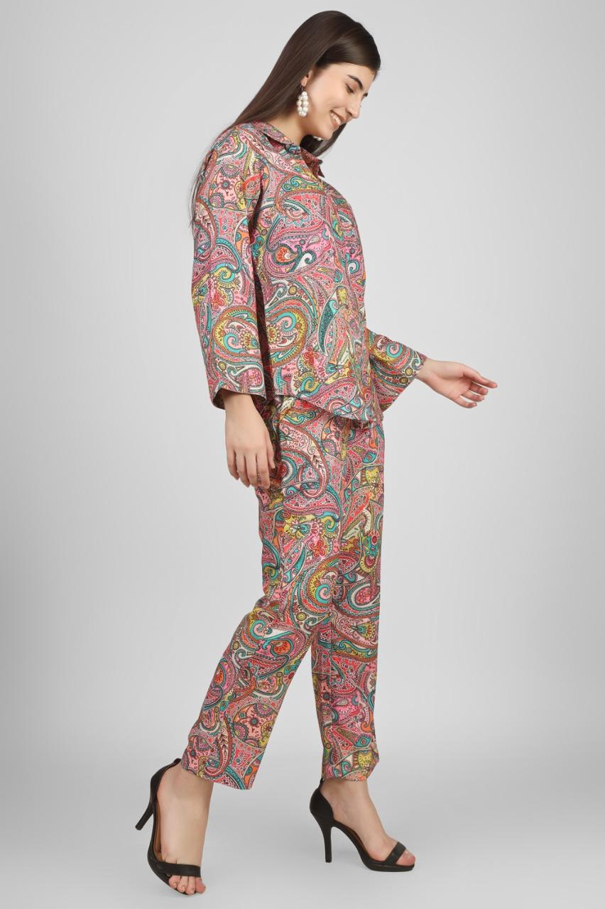 Pink Paisley Co-ord Set