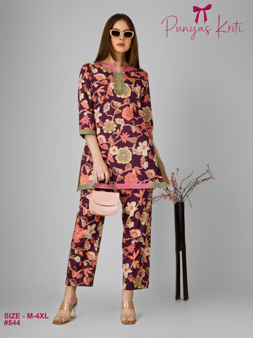 Plum Garden Co-ord Set