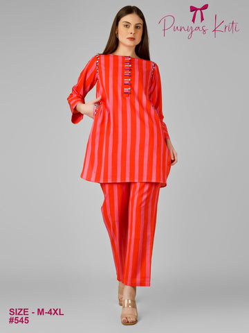 Scarlet Stripe Co-ord Set