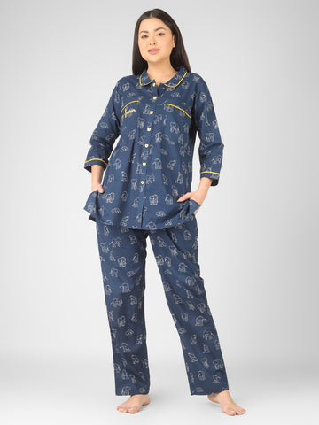 Indigo Sunshine – BRA FREE Comfort Nightsuit
