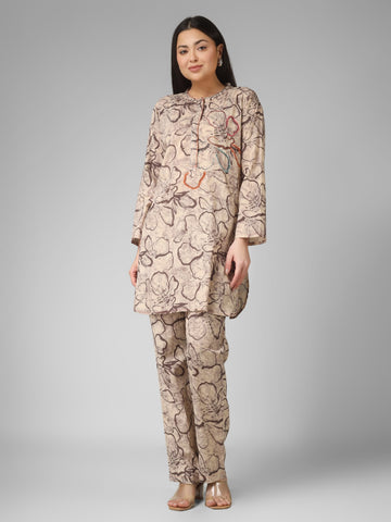 Sand Bloom Organic Cotton Printed Co-ord Set