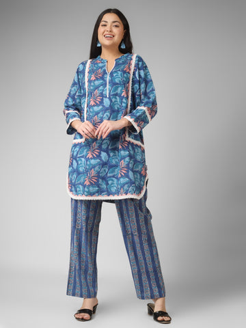 Ivory Grace Hand Block Printed Organic Cotton Co-ord Set