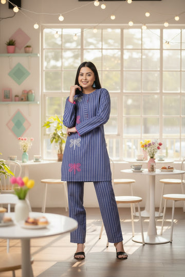 Dragonfly Bloom Hand Block Printed Organic Cotton Co-ord Set