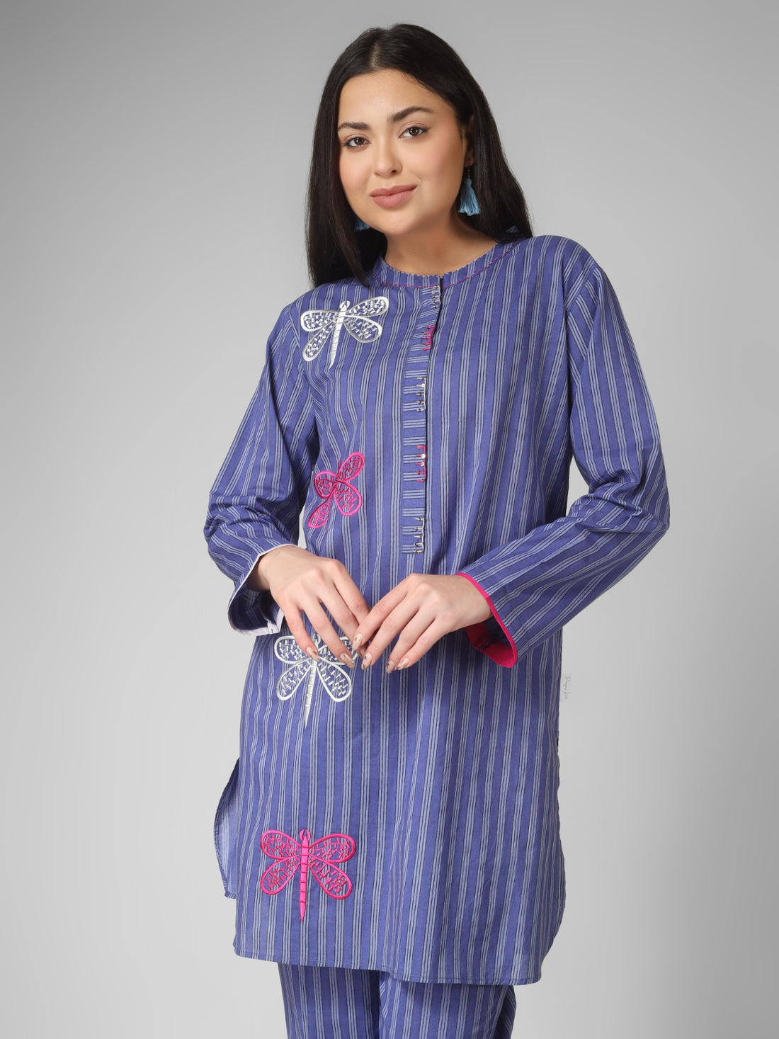 Dragonfly Bloom Hand Block Printed Organic Cotton Co-ord Set