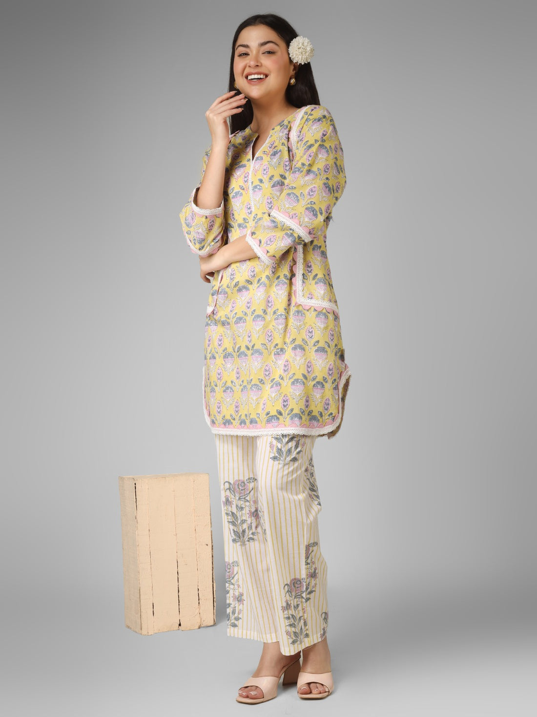 Lemon Blossom Lace Co-ord Set