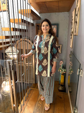 Firozi Mitti Farshi Co-ord Set