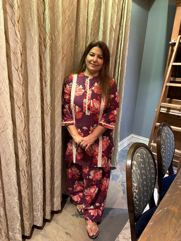 Rose Gul Farshi Co-ord Set