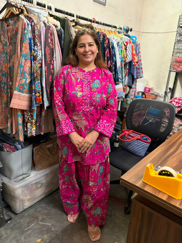 Hot Pink Farshi Co-ord Set