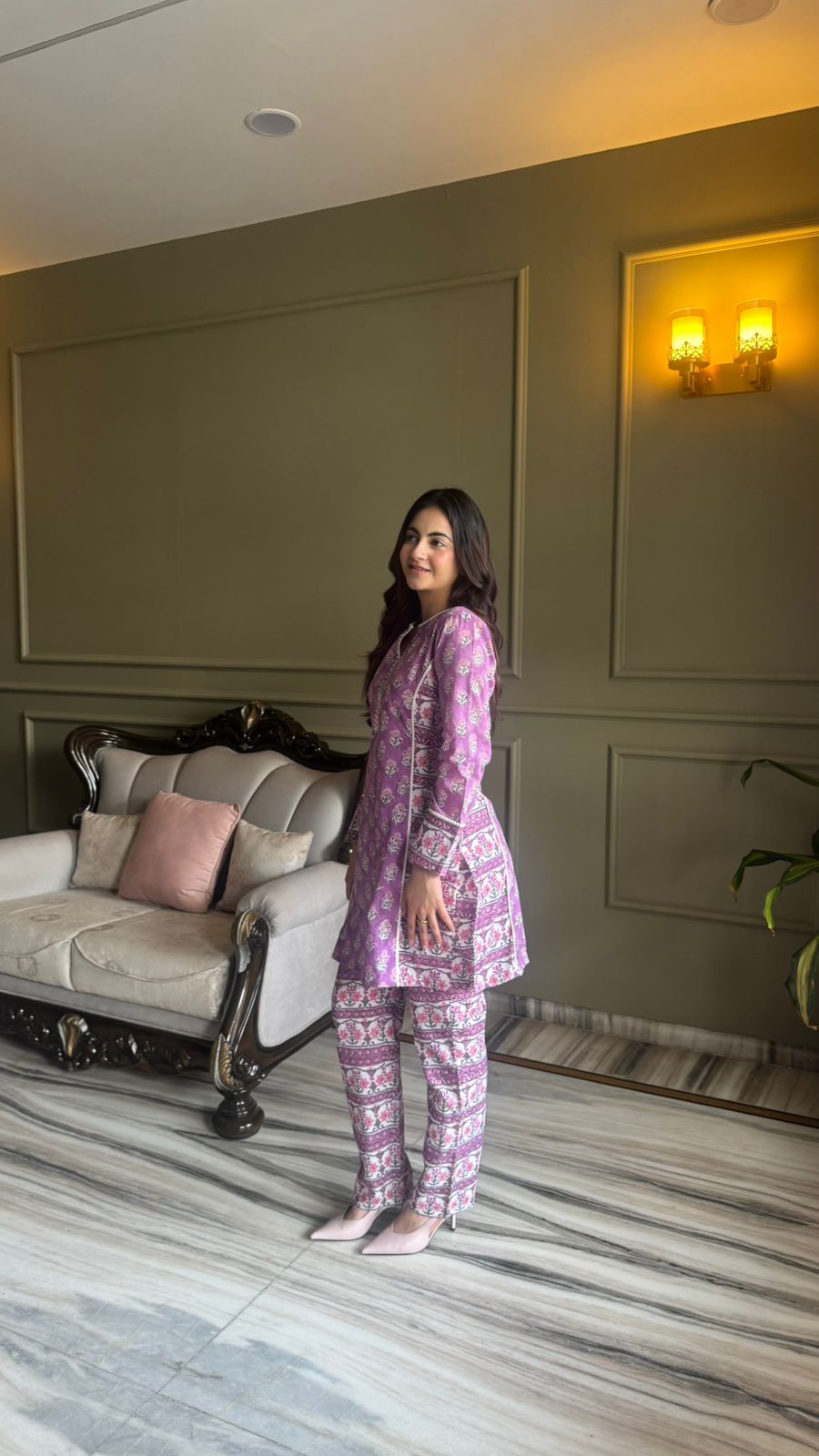 Blush Bloom Hand Block Printed Organic Cotton Co-ord Set
